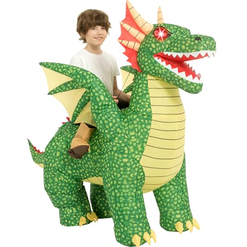 Disfraz inflable de dragón para niños Halloween miniatura 1