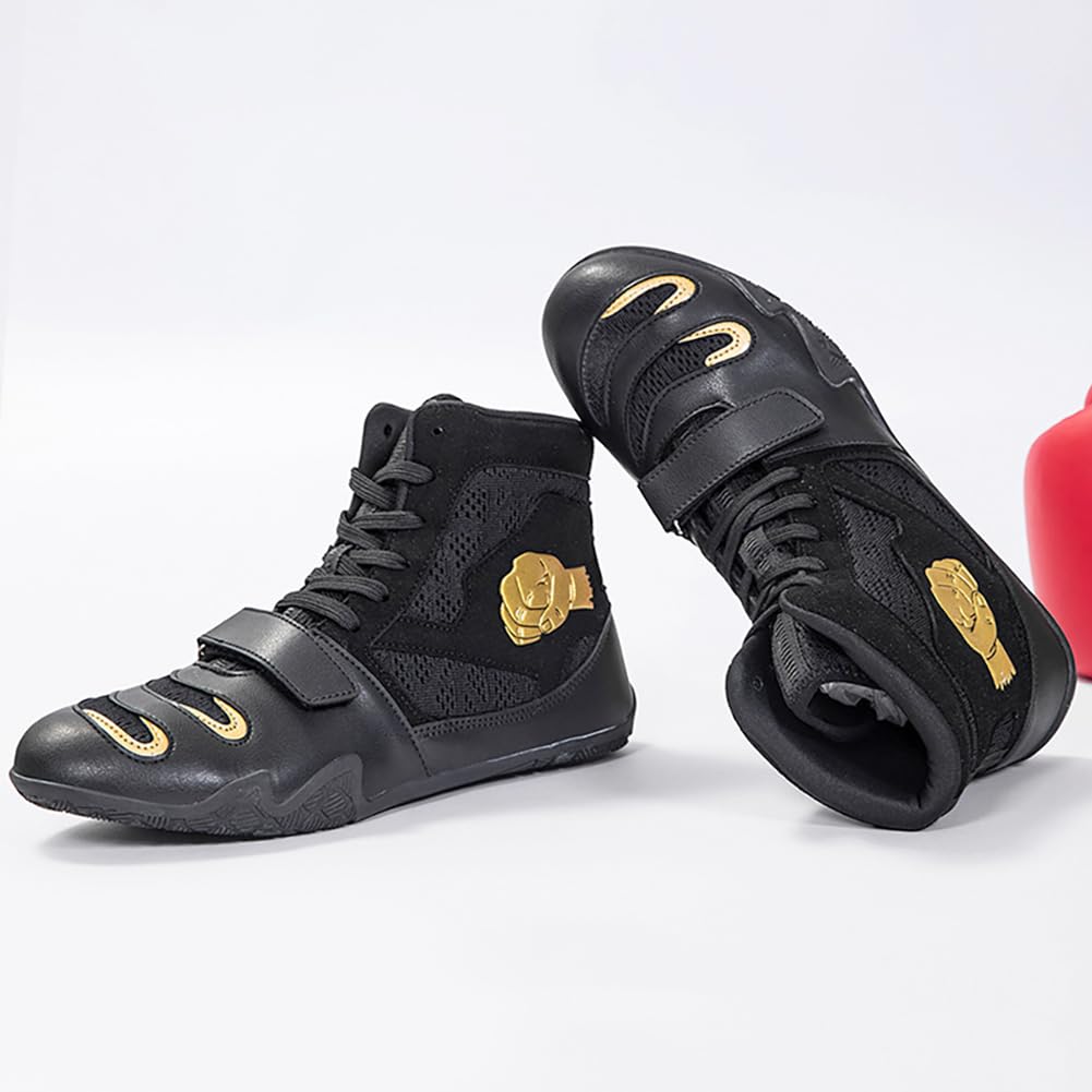 Męskie damskie buty treningowe Mid-Top, regulowana cholewka do owijania, antypoślizgowa ultracienka gumowa podeszwa, wygodne buty bojowe, pełne rozmiary