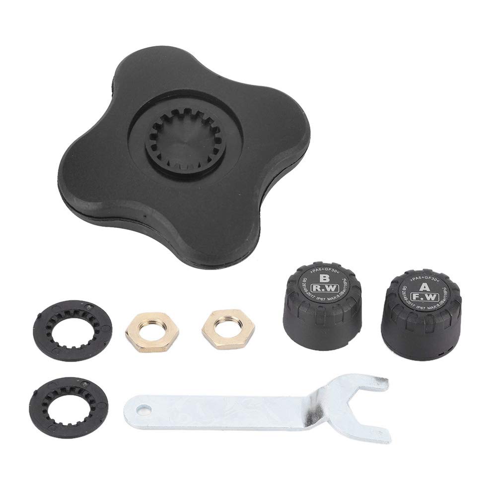 2pcs Moto Bluetooth TPMS Monitoraggio della pressione dei pneumatici Sensore interno esterno IP67