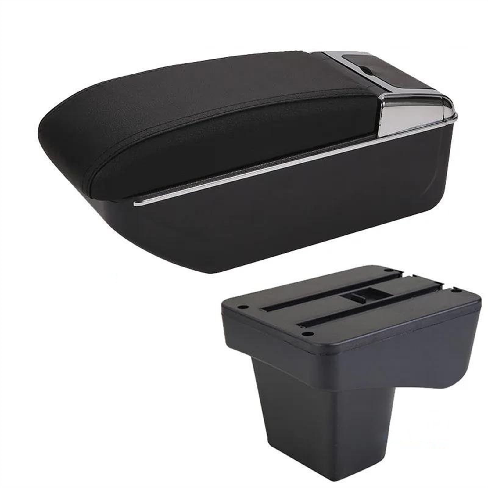 NMJLQW Storage Rack Car Center Console Storage Box Multifunctional Armrest Storage Box Interior Accessories For Vitara(D2 Black black No USB)
