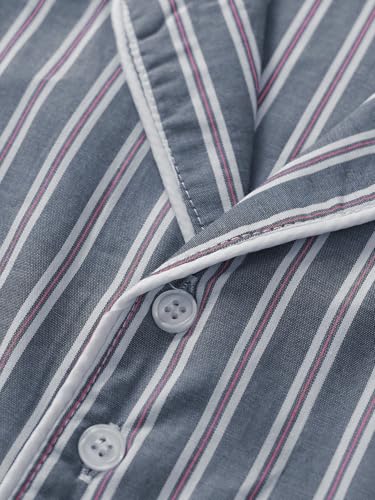 Latuza Men's Cotton Nightshirt Short Sleeve Nightgown with Pockets4