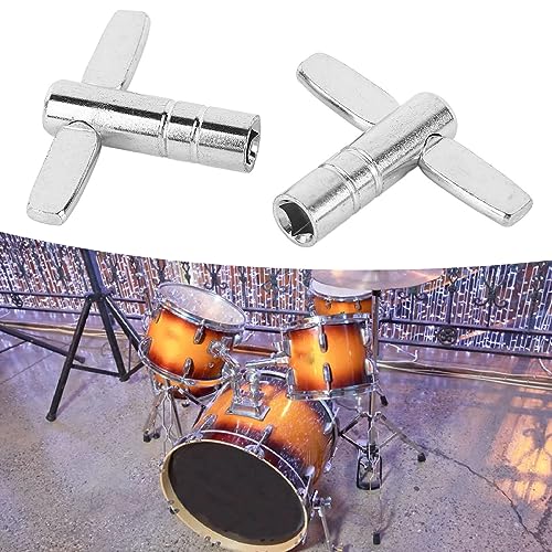 2 peças de chave de bateria, metal multifuncional, portátil, fácil de operar, afinador de teclas de