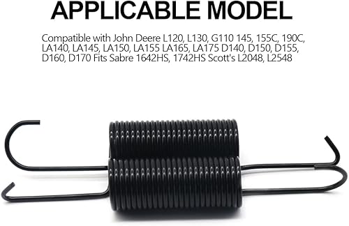 Miniatura 2 de Muelle de tensión de correa de cubierta de cortacésped GX21582 GX20377 para John Deere L120 L130 X140 145 D140 D150 D155 D160 D170 G110 L120 L130
