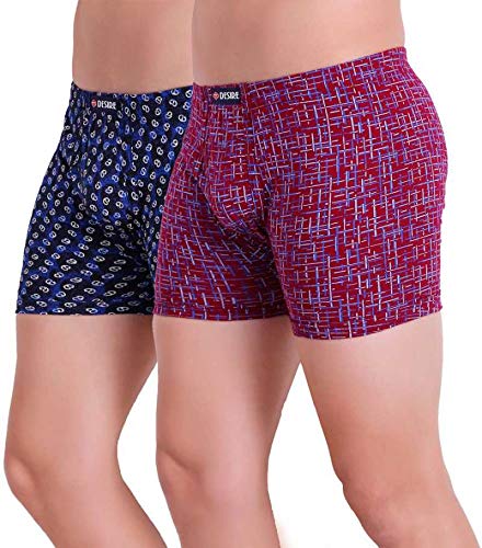 Image of T.T. Pure Cotton Printed Trunks for Men | Regular Fit | Snug Fit | Long Trunks | Inner Elastic | Soft and Comfortable |Assorted Prints| Pack of 3
