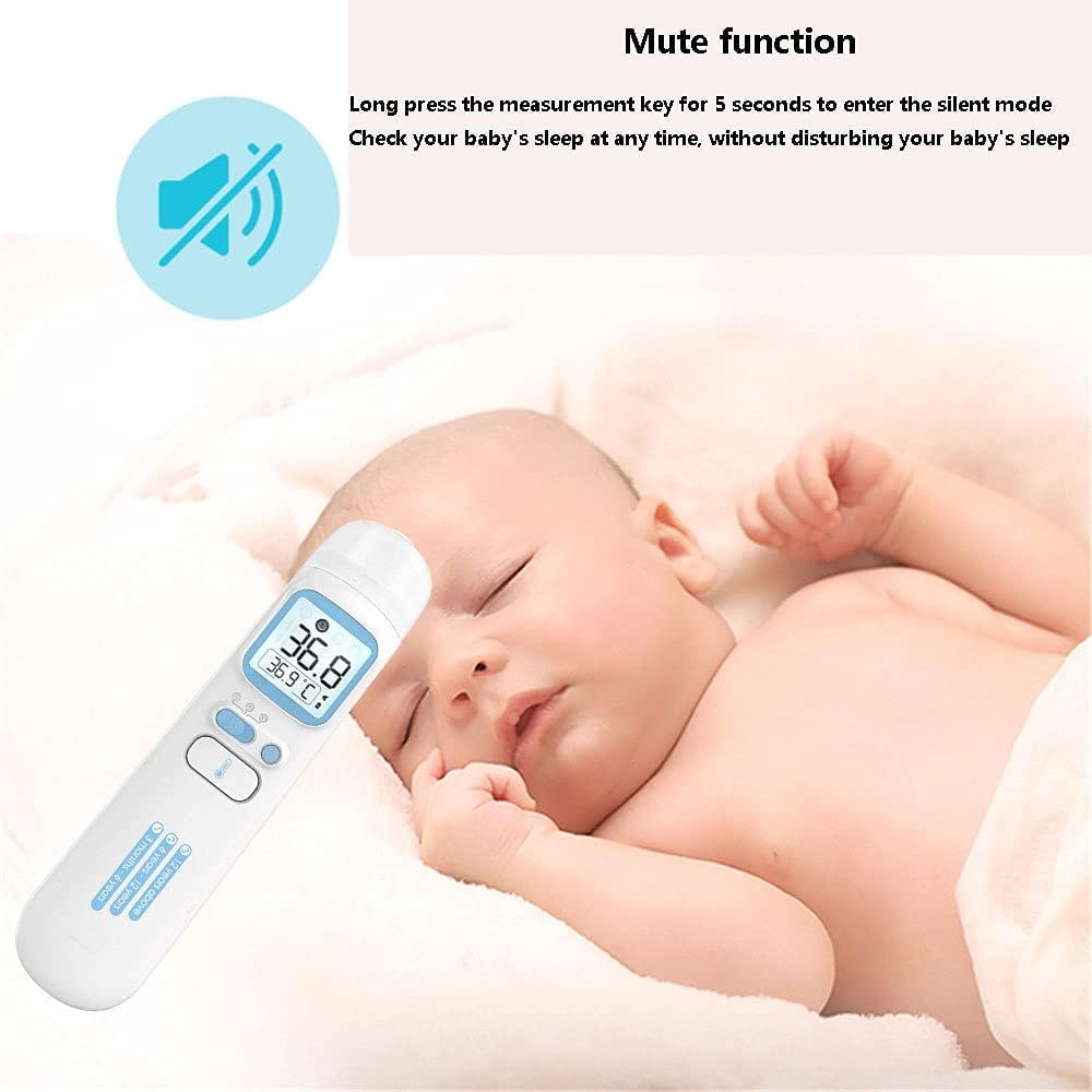 Thermomètre pour Adultes, Thermomètre Numérique Infrarouge, Mode Frontal, Auriculaire Et Objet Commutable, Thermomètre Tactile pour Bébés Enfants