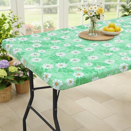 Smiry Rectangle Table Cloth, Waterproof Plastic Table Cover for 5FT Tables by Smiry - Used condition - US$13.95
