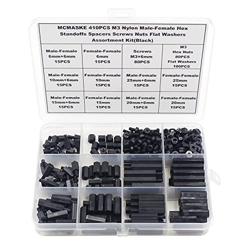 Entretoises hexagonales M3 nylon pour isoler et fixer vos cartes de vol de drone