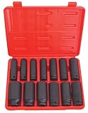 ATD Tools 4401 1/2' Drive 13-Piece 6-Point SAE Deep Impact Socket Set