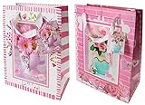  Geschenktasche / Geschenktüte medium 3D-Bild Blumenstrauß Hochzeit / Geburtstag / Jubiläum: VE: 12, 2 Motive