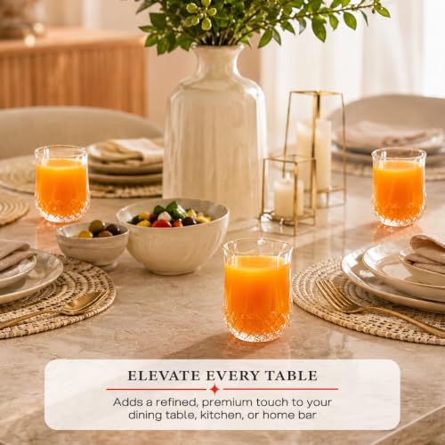 Image of CELLO Amore Rocks Glass Set of 6 Pcs, 215 ml Transparent | Leadfree Freezer & Dishwasher Safe, Toughened Glass Set for Bar, Liquor, Whiskey, Cocktail, Mocktail, Mojito & Cold Beverages