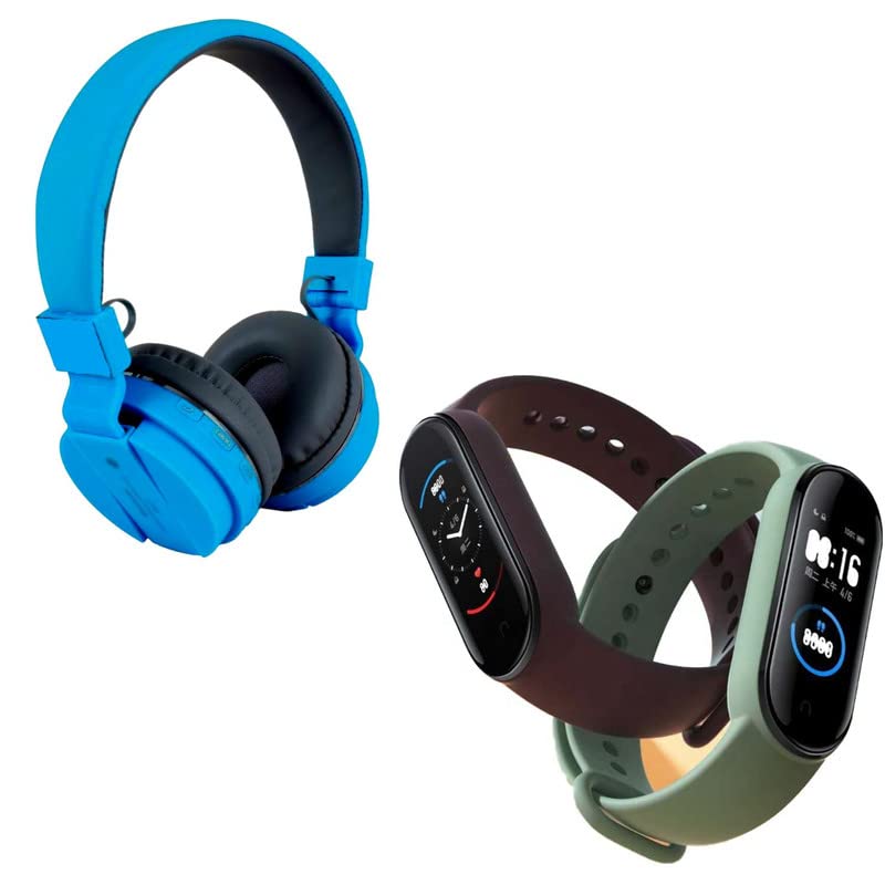 Elevea ( 12 Years Warranty - Comfortable On-Ear Bluetooth Wireless Headphone, M8 Smart Watch Activity Tracker Band with Many Features Like Steps Counter, Calorie Counter,-image-3