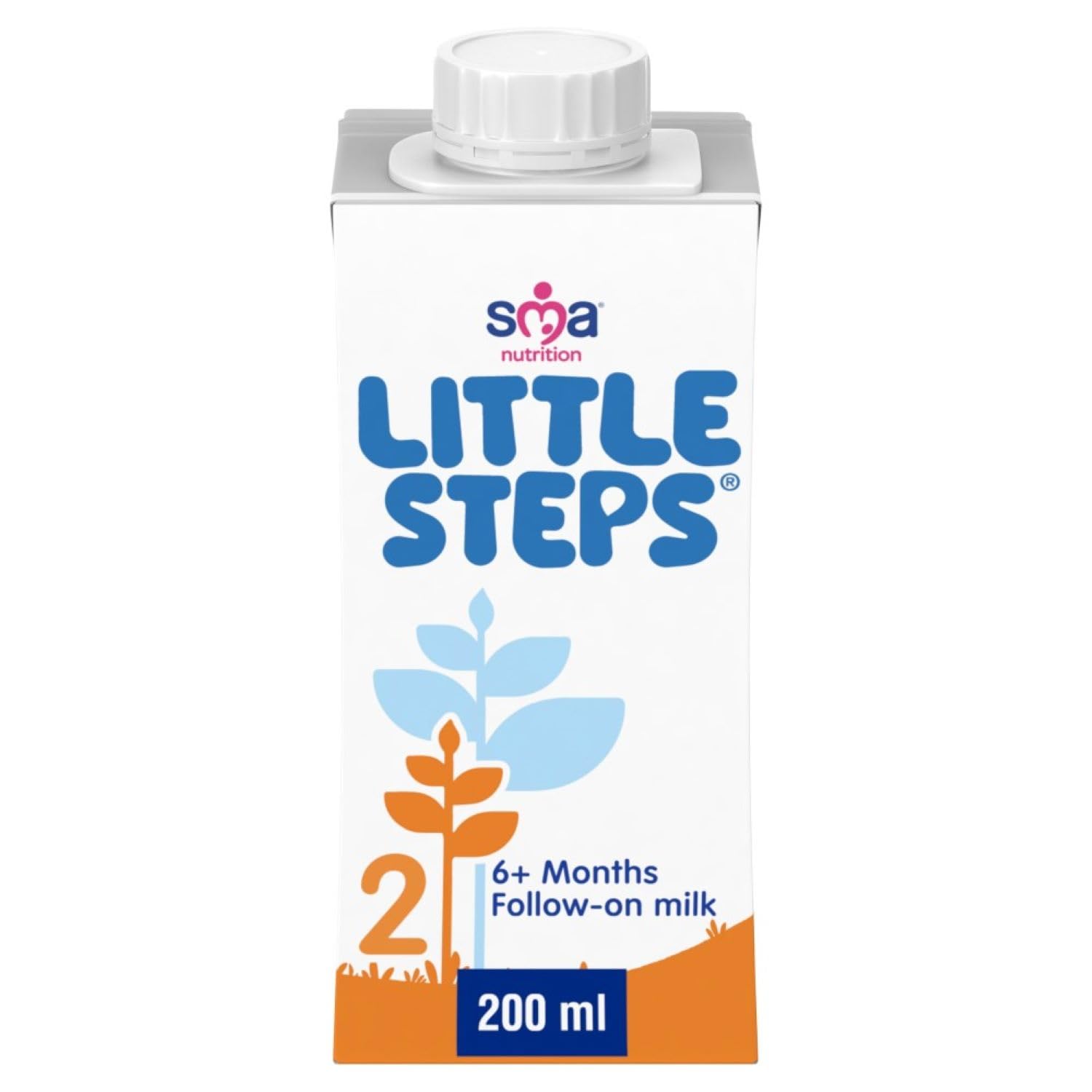 SMA Little Steps by Ready To Drink Follow-On Baby Milk 6 months+ Ready-to-use formula milk 200ml (Pack of 12)