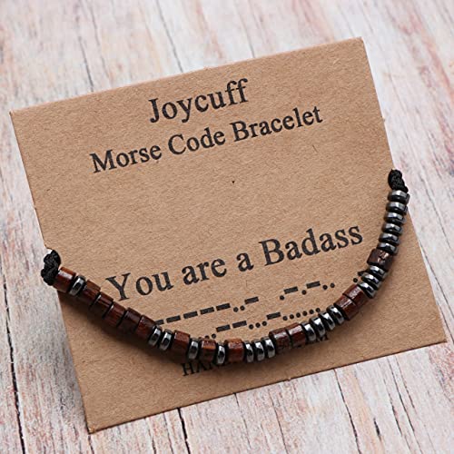 Image of JoycuFF Inspirational ๐๐จ๐ซ๐ฌ๐ ๐๐จ๐๐ ๐๐ซ๐๐๐๐ฅ๐๐ญ ๐๐จ๐ซ ๐๐จ๐ฆ๐๐ง Secret Message Wood Beads with Cord Jewelry Birthday Mother's Day ๐๐ข๐๐ญ ๐๐จ๐ซ ๐๐๐ซ Mother Grandmother