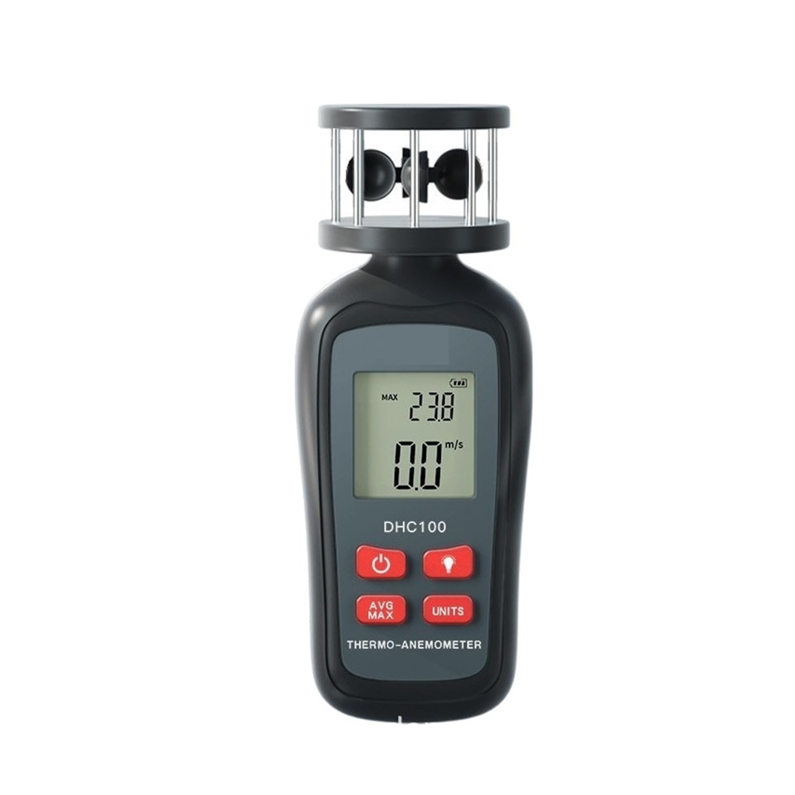 Anemómetro de mano Anemómetro Portátil De Alta Precisión Transmisor De Dirección Del Viento Monitor Instrumento De Medición Anemómetro De Estación Meteorológica Al Aire Libre De 360 ​​​​°
