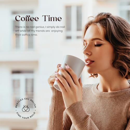 Image of Beetles Neutral Gel Polish Set, Coffee Time Collection,6 Colors | Nude Pink Brown Neutral Colors Gel for Nail Art Manicure Soak Off Uv LED Nail Lamp Needed Gifts for Women