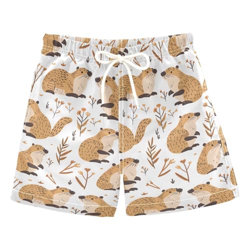 ALAZA Valentines Penguin Heart Love Boys Quick Dry Beach Board Shorts Kids Swim Trunks Bathing Suit Swimsuit 3T Multicolor