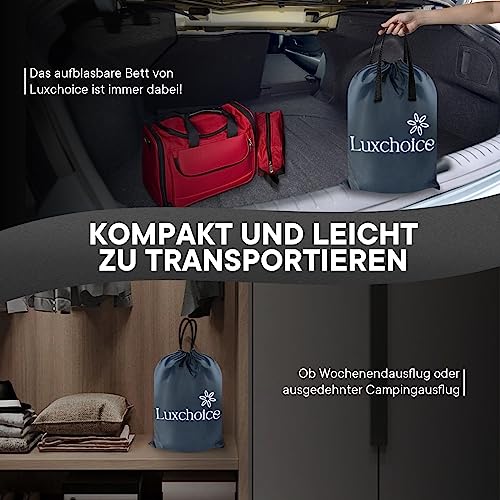 Luxchoice Luftbett Aufblasbare Matratze Luftmatratze Selbstaufblasend 1 Personen mit Integrierter Elektrischer Pumpe Premium Gästebett für Camping oder Heimgebrauch 191×99×40cm 200KG Max