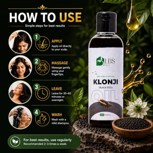Image of Pure Black Seed (Kalonji) Oil 100% Extra Virgin Cold Pressed | Natural Carrier Oil for Hair, Scalp & Skin Care | Deep Moisturizing Hair Oil for Healthy Looking Hair | 100ml (Pack of 3)
