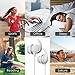 Hmusic Sleep Earphones, Noise Isolation 3.5mm Sleep Headphones Wired, Lightweight Soft Silicone Earbuds with Mic for Insomnia, Side Sleeper, Snoring, Air Travel, Yoga, Relaxation, Meditation (White)
