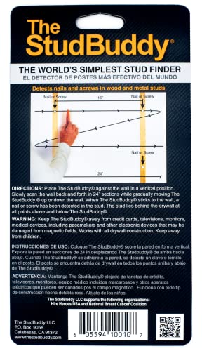 The StudBuddy Plus Magnetic Stud Finder and Level