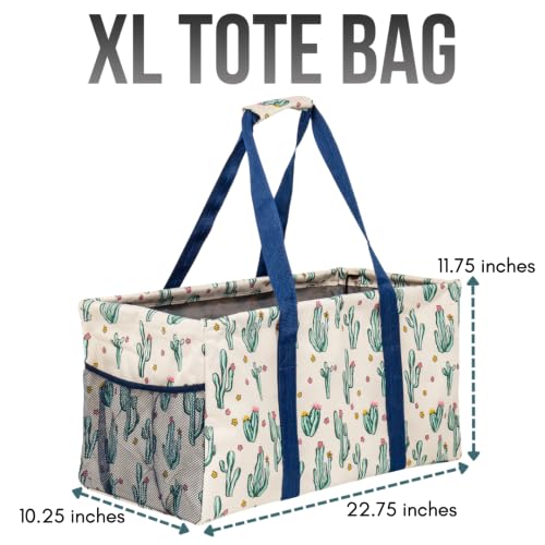 Image of Extra Large Utility Tote Bag - Oversized Collapsible Pool Beach Canvas Basket