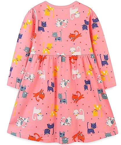 Bumeex Toddler Girl's Long Sleeve Dresses 2-7Y2