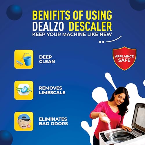 Image of Descale Compatiable For All Washing Machine Front Load And Top Load, Cleaning Powder, Descaling Powder, Drum Cleaner 100 G SET OF 6