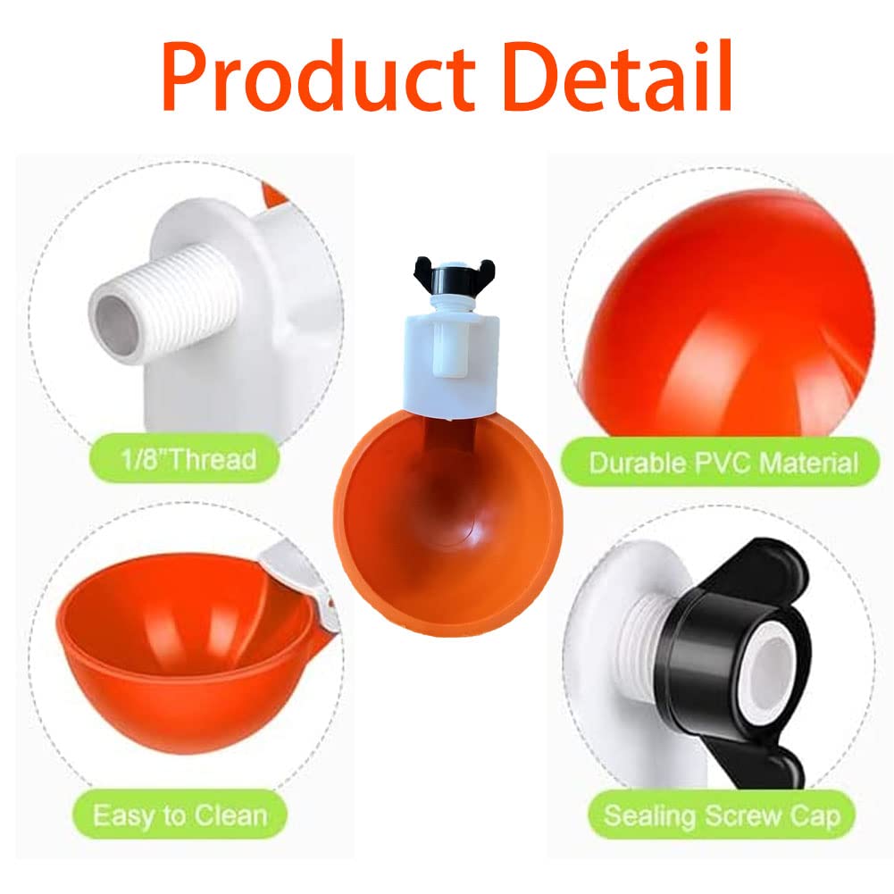 QWORKÂ® 10 Pcs Abreuvoir Poules Autoatique, Abreuvoir Volaille En