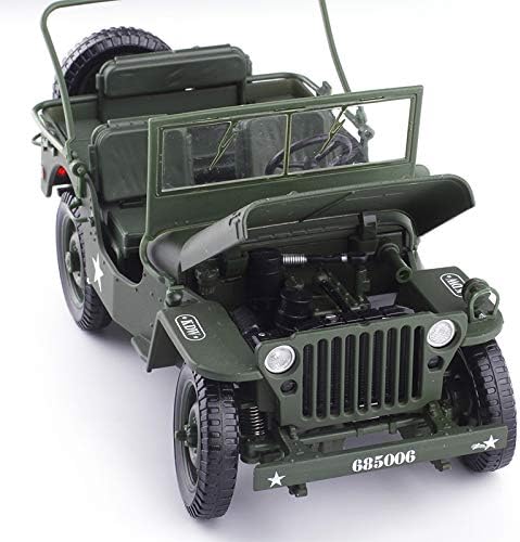 Miniatura 4 de Coche de vehículos Willys de la Segunda Guerra Mundial 1:18 para regalos