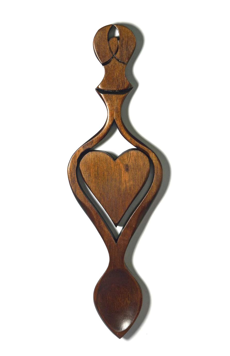 Guardian Angel Love Spoon - Hand Carved Welsh Lovespoons