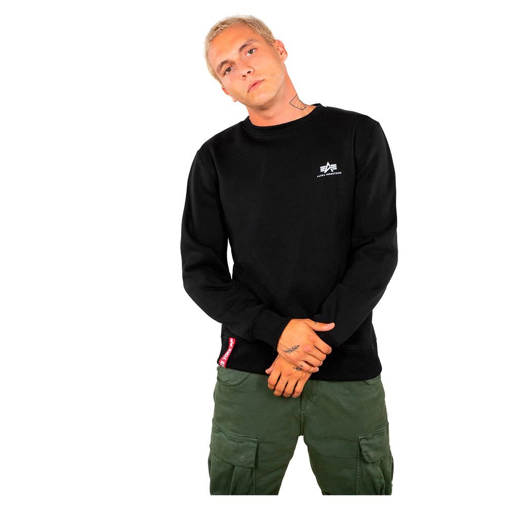 Alpha Industries Men's Noir Sweat Basic Small Logo