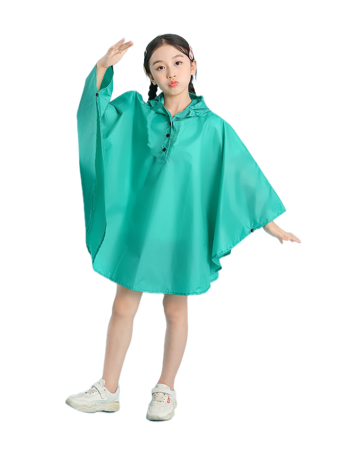 Freesmily Kids Cute Raincoat Waterproof Rain Poncho Jacket Coat for Girls Boys
