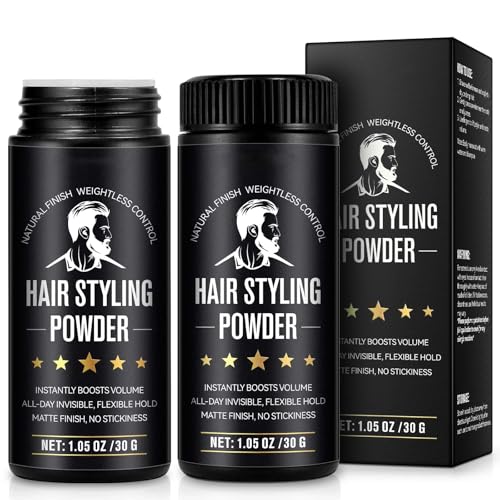 USBSREGARDS Hair Styling Powder for Man - Volumizing Texture Powder for All Hair Types - Matte Finish, 24 Hour Hold, Adds Volume, Non-Sticky Formula, Light Scent - 30g 2Pack