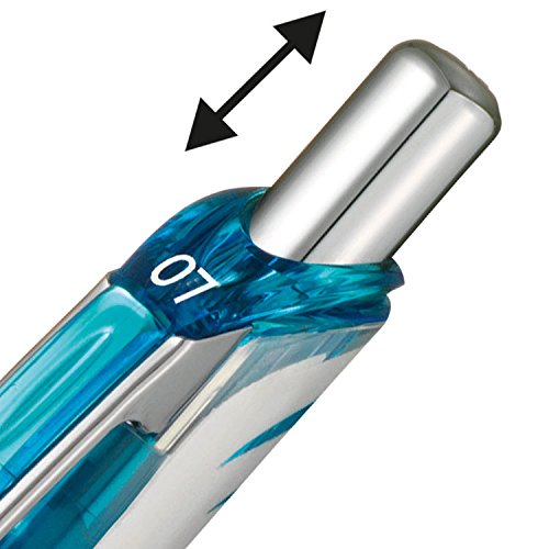 Pentel Energel Xm Retractable White Barrel Supporting Prostate Cancer Uk, 0.7Mm Tip, Black Ink, (Pack Of 12 Pens) #TOP2