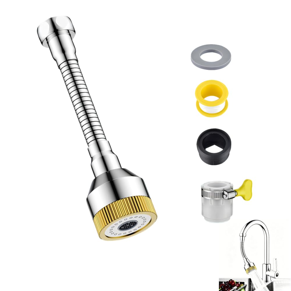 Faucet Sink Extender, Rotatable Faucet Sprayer Head, Multi-Functional Faucet Adapter Attachment for Bathroom Kitchen
