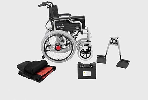 Miniatura 6 de NEOCHY Silla de ruedas portátil de moda, sillas de ruedas eléctricas plegables traseras de freno automático, silla de ruedas Simplicity con respaldo