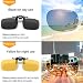 Gafas de sol con clip, unisex, polarizadas, sin montura, lentes rectangulares, con...