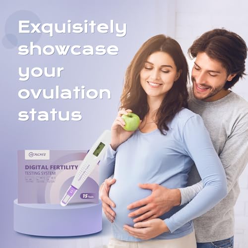 Image of LH One Step Ovulation Test, Digital Fertility Testing System, Ovulation Test with Digital Results, 15 Digital Ovulation Tests, 1 Digital Fertility Tracker