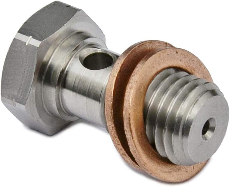 PrecisionGeek Banjo Bolt M12 x 1.5mm - 2mm Restrictor - Turbo Oil Feed Replacement 3/6/Speed