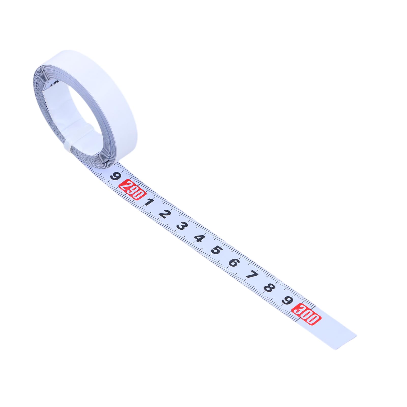 Cinta Métrica Autoadhesiva (3 Metros), Cinta Métrica, Adecuada Para Bancos de Trabajo Y Mesas de Sierra, Resistente Al Agua Y Al óxido, Color Blanco