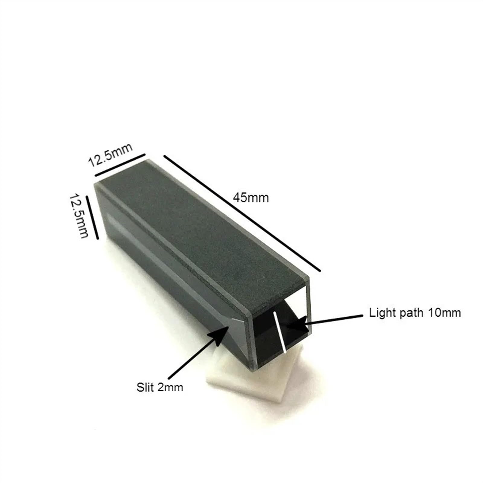 Laborgeräte Mikroglasküvette Blackwall Slit 2 mm Black Wall Trace Absorption Cells 0,70 ml Liquid Sample Cell 700ul Frit Sintern 4/PK