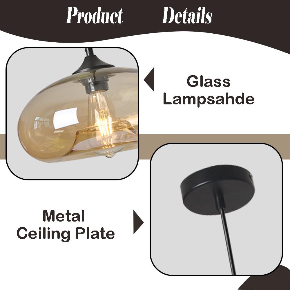 Lampadario a sospensione in vetro in stile nordico minimalista.