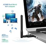 EDUP USB WiFi Adapter AC600M for Desktop PC, Wireless USB Network Adapters Dual Band 2.4G/5.8Ghz Wi-Fi Dongle, Compatible with OS Windows 11/10/8.1/8/7/XP & Mac 10.6~10.14 - Image 3