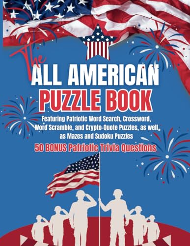 The All American Puzzle Book: Patriotic Puzzles For Adults And Seniors