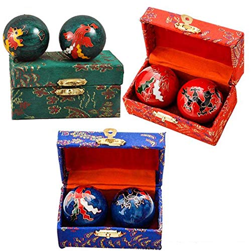 Happy Sales HSHB-DRPX, One Chinese Health Balls Baoding Iron Ball, Dragon & Phoenix