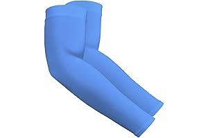YESLIFE Premium Sun Protection & Cooling Blue Arm Sleeves for Outdoor Sports