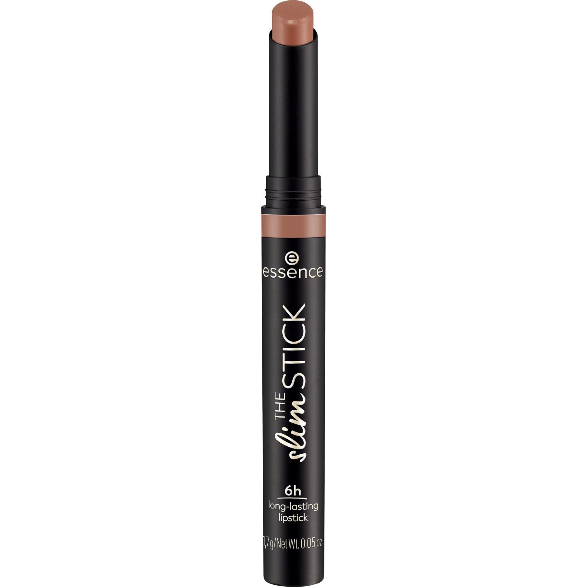 essence THE slim STICK, Lippenstift, Nr. 101, Nude, langanhaltend, pflegend, Expressergebnis, farbintensiv, matt, vegan, ohne Parfüm, ohne Alkohol, ohne Parabene, 1er Pack (1.7g)