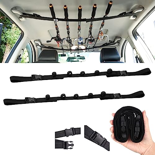 image for YUAZTIE Car Fishing Rod Holder Vehicle Fishing Rod Racks Strap 2 Pack 