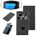 Cadorabo Funda Libro para Samsung Galaxy S7 Edge en Negro Cometa -...
