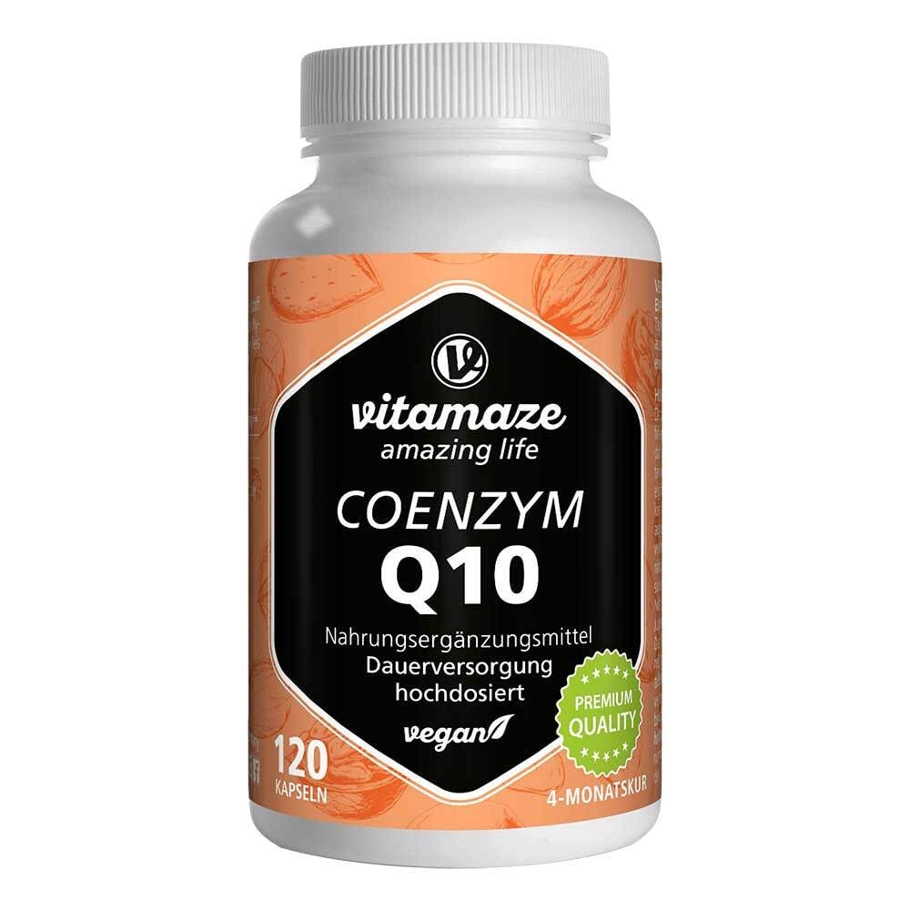 Coenzym Q10 hochdosiert, 200 mg pro Kapsel, vegan, 120 Kapseln für 4 Monate, 98% Ubichinon mit optimaler Bioverfügbarkeit, ohne unnötige Zusatzstoffe, Made in Germany